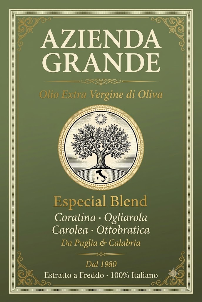 Etiqueta Azienda Grande — Especial Blend